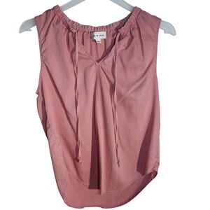 Cloth & Stone Pink Tencel Sleeveless Tie Neck Blouse XS C4926-654-303